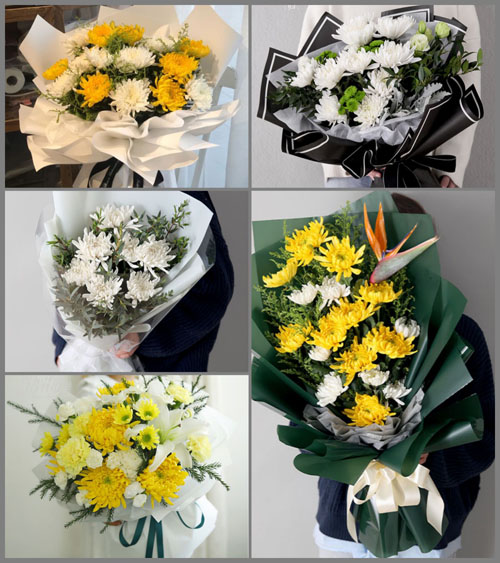 山东菏泽牡丹区王浩屯镇西王岗村白事花束代送